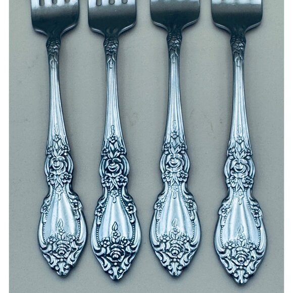 4 Oneida OCO WORDSWORTH Forks USA Glossy Stainless Steel Flatware - Picture 5 of 7